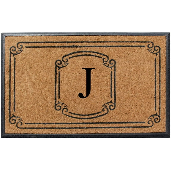A1 Home Collections Rubber and Coir Molded Door Mat 30x48 Inch Designer Hand-Crafted ,Personalized ,Double/Single Door Mat