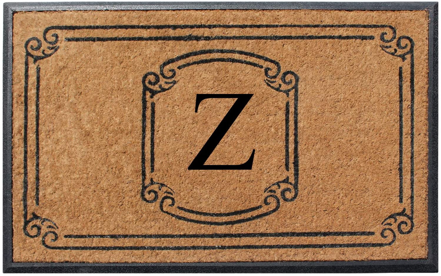 A1 Home Collections Rubber and Coir Molded Door Mat 30x48 Inch Designer Hand-Crafted ,Personalized ,Double/Single Door Mat