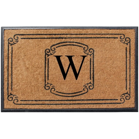 A1 Home Collections Rubber and Coir Molded Door Mat 30x48 Inch Designer Hand-Crafted ,Personalized ,Double/Single Door Mat
