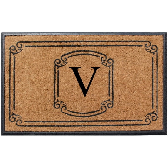 A1 Home Collections Rubber and Coir Molded Door Mat 30x48 Inch Designer Hand-Crafted ,Personalized ,Double/Single Door Mat