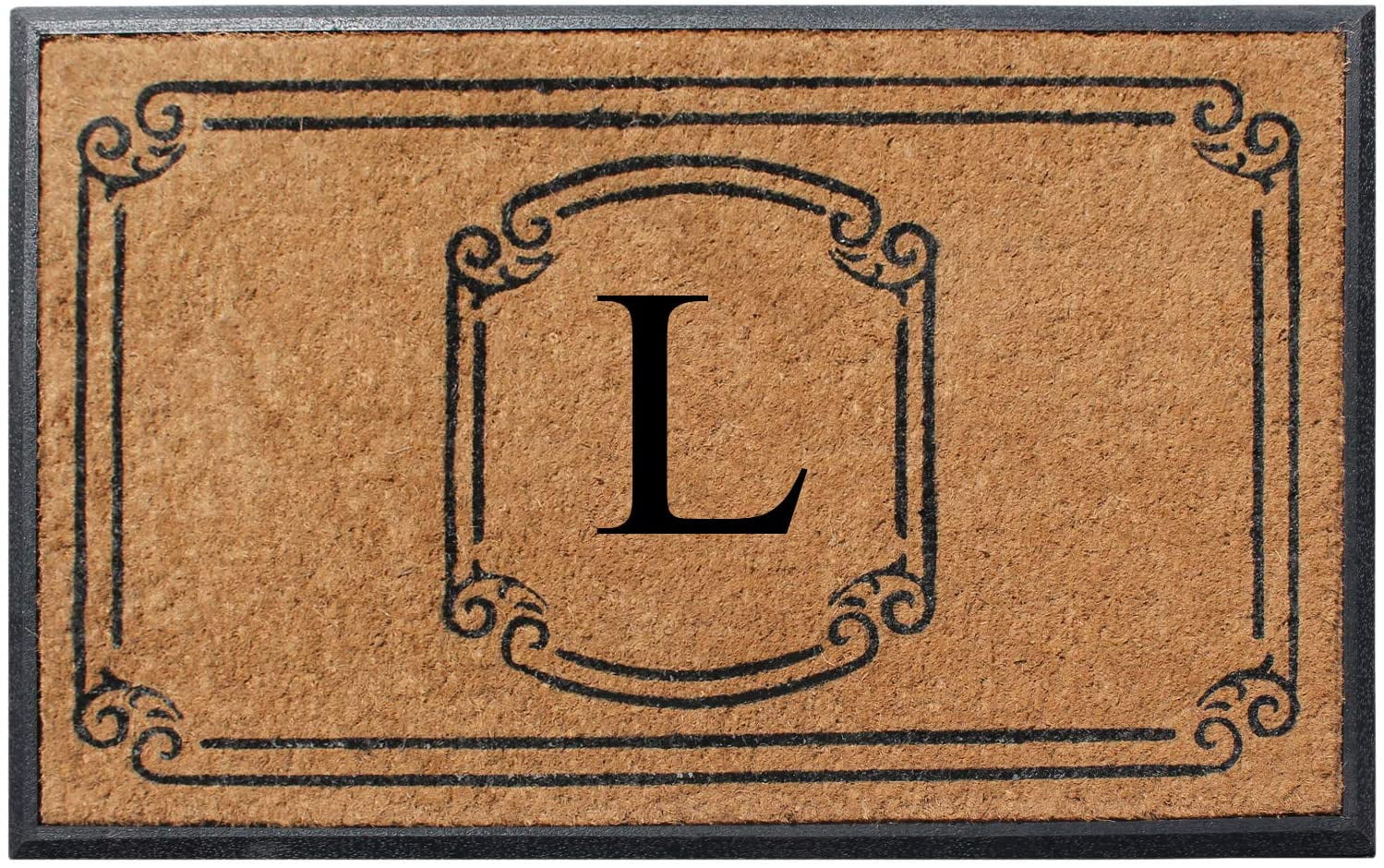 A1 Home Collections Rubber and Coir Molded Door Mat 30x48 Inch Designer Hand-Crafted ,Personalized ,Double/Single Door Mat