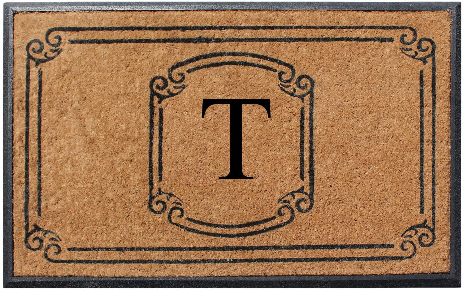 A1 Home Collections Rubber and Coir Molded Door Mat 30x48 Inch Designer Hand-Crafted ,Personalized ,Double/Single Door Mat