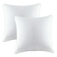 thumbnail image 1 of A1 Home Collections 22x22 Inch Square Throw Pillow Inserts, RDS Certified Down Feather Filled, Pack of 2, White Decorative Couch Pillows, 1 of 7