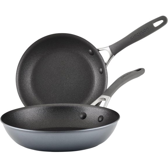A1 Series with ScratchDefense Nonstick Induction 8.5-Inch and 10-Inch Frying Pan Set, Cookware, 2-Piece, Graphite
