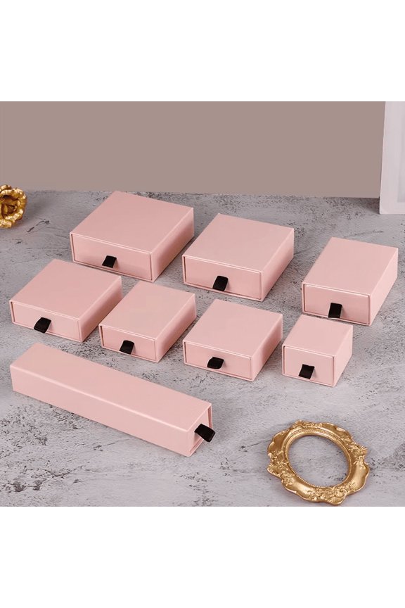 A1 Slide Drawer Paper Jewelry Box Gift Jewelry Packaging Ring Earring Pendant Necklace Bracelet Box Jewelry Box Logo