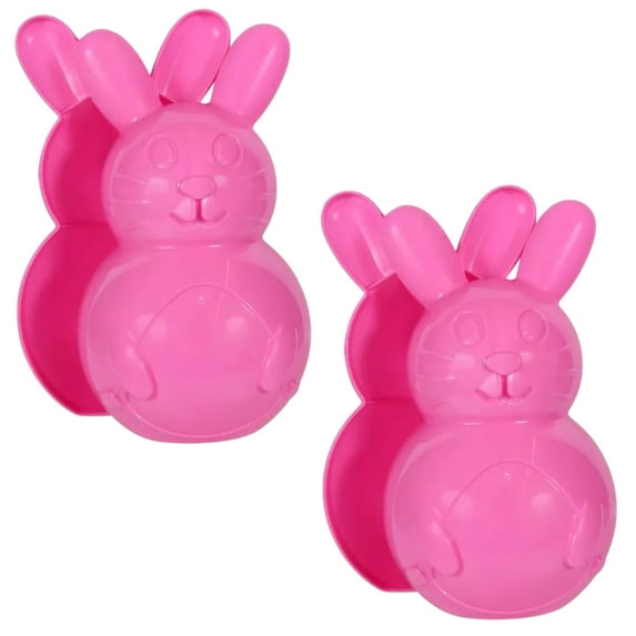 A1 Unlimited Bunny-Shaped Fillable Container 10 in., (Pink) for Filling Treats Easter Theme Party Decorations Favor Basket Stuffers Game Prize Supplies Gift Stuffs, 2ct.