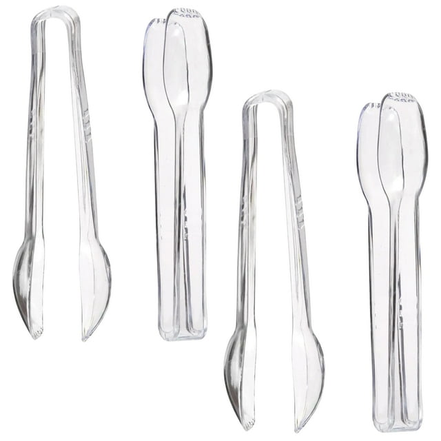 A1 Unlimited Clear Plastic Serving Tongs 6.5in, Home Kitchen Catering