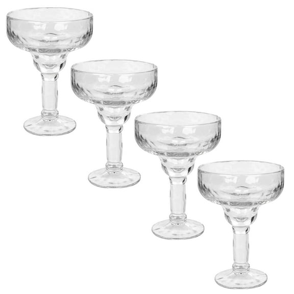 A1 Unlimited Yucatan Margarita Glasses 13.5 oz, Dishwasher-Safe Durable Thick Bold Sombrero-Inspired Shape Clear Hand-Blown Glassware Home Kitchen Bar Restaurants Holiday Party Gifts, Set of 4