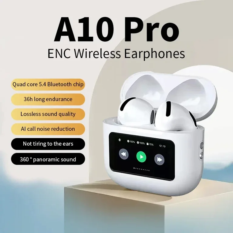 A10 Pro ANC Wireless Bluetooth Earphones App Noise-canceling
