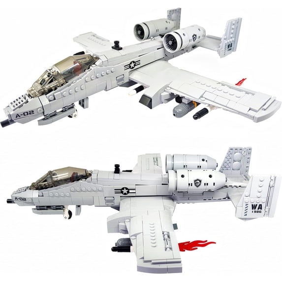 A10 Warthog Plane Building Toys 961PCS WW2 Fighter Jet Building Blocks ...