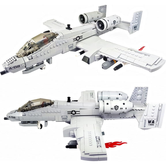 A10 Warthog Plane Building Toys 961PCS WW2 Fighter Jet Building Blocks Set Air Force Airplane Model Kits Bricks Toy Gifts for Adults