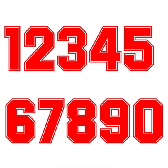 A1111 Figures 0 1 2 3 4 5 6 7 8 9 Racing Number Helmet Racing Vinyl Decals Motorcycle Accessories Sticker
