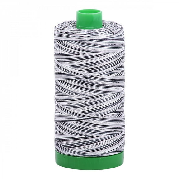 A1140-4652 Mako Cotton Embroidery Thread 40wt 1094yds Variegated B&W