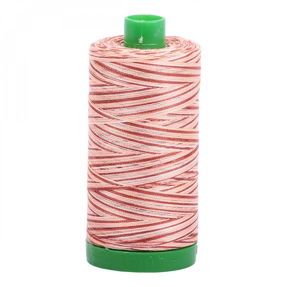 A1140-4656 Mako Cotton Embroidery Thread 40wt 1094yds Variegated Pink & Red