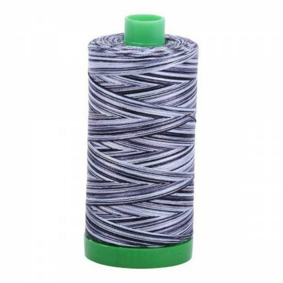 A1140-4664 Mako Cotton Embroidery Thread 40wt 1094yds Variegated B&W