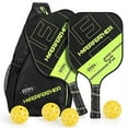 thumbnail image 1 of A11N HyperFeather SE Pickleball Paddles Set of 2 - USAPA Approved | 7.3OZ, Graphite Face & Polymer Core, Cushion Grip | 4 Outdoor Balls and 1 Sling Bag, 1 of 8