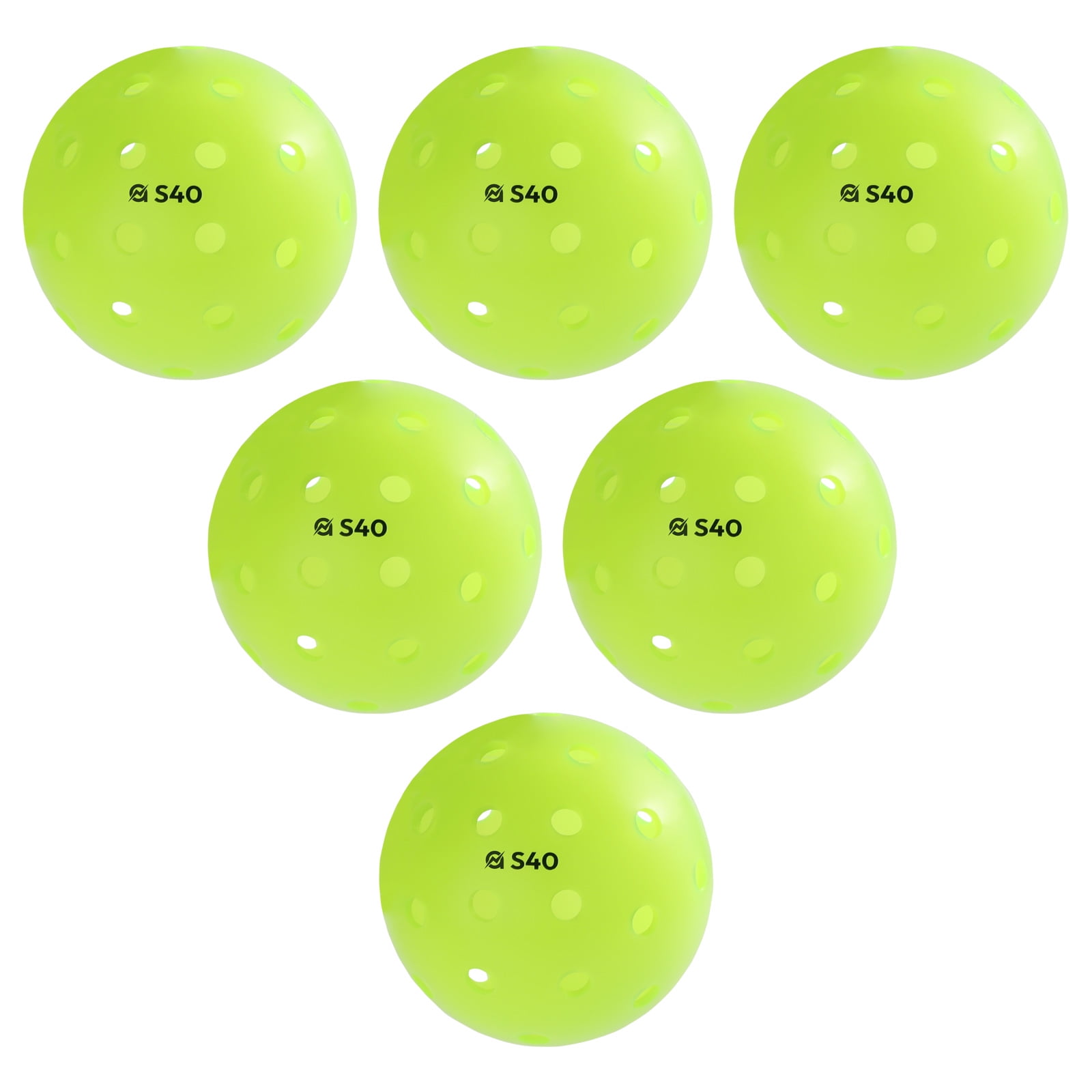 A11N S40 Outdoor Pickleball Balls USA Pickleball Approved, 6Pack