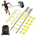 thumbnail image 1 of A11N Speed & Agility Training Combo Set - Includes 4 Adjustable Agility Hurdles, Quick Ladder, Speed Chute, & 12 Cones - Training for Speed, Agility, and Quickness, 1 of 7
