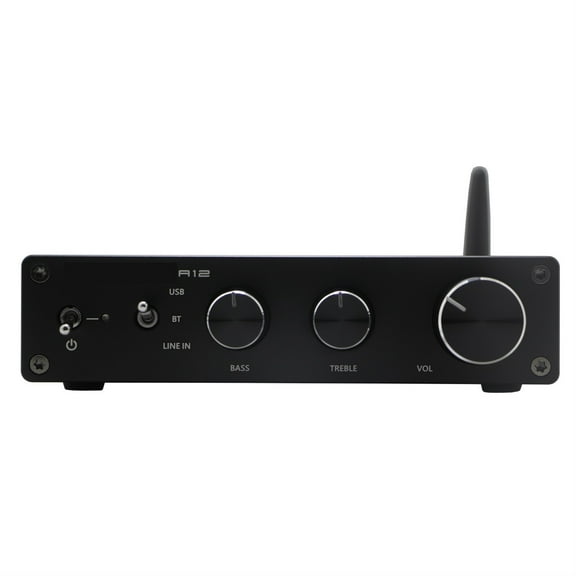 A12 Audio Digtal Hifi Sound Power Amplifier With Class D Stereo Amp Treble & Bass For Home Theater Speakers BT5.0 ,High Sound