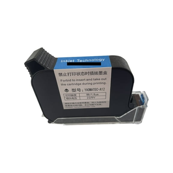 A12 High Adhesion Compatible Quick Fast Dry Eco Solvent 12.7mm Handheld Online Inkjet Printer Ink Cartridge ,Easy Portable Printing