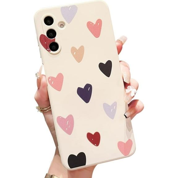 A13 Case, for Samsung Galaxy A13 Case Women Girls Cute Design Soft Silicone Camera Protection Protective Lovely Heart Phone Case for Galaxy A13 5g (Heart)
