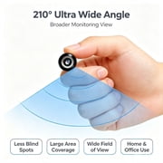 Lightweight 4K Security Nanny Cam, 210  Ultra Wide Angle Wireless Cam with Motion Alerts, for Elderly Care, Home Office, Kitchen & Hallway Monitoring