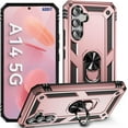 thumbnail image 1 of A14 Phone Case Case for Samsung A14 5G Phone Case with Stand, Military Grade Protective Slim Dual Layer Rugged Durable Drop Proof TPU Protection Cover for Samsung Galaxy A14 5G - Rose Gold, 1 of 8