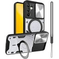 thumbnail image 1 of A15 5G Case,for Galaxy A15 5G Phone Case,Metal Stand Ring Holder for Samsung A15 Case,Camera Protector,Slim Full Protection Shockproof Cover for Women Men,Basic Cases for Galaxy A15 2024 (Silver), 1 of 14