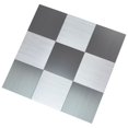 thumbnail image 1 of A16030 Peel and Stick Metal Backsplash Tile Brushed Stainless Steel in Square 10 Tiles 12x12, 1 of 2