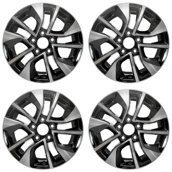 For Honda Civic OEM Design Wheel 16" 16x6.5 2013-2015 Machined Black Set of 4 Replacement Rim