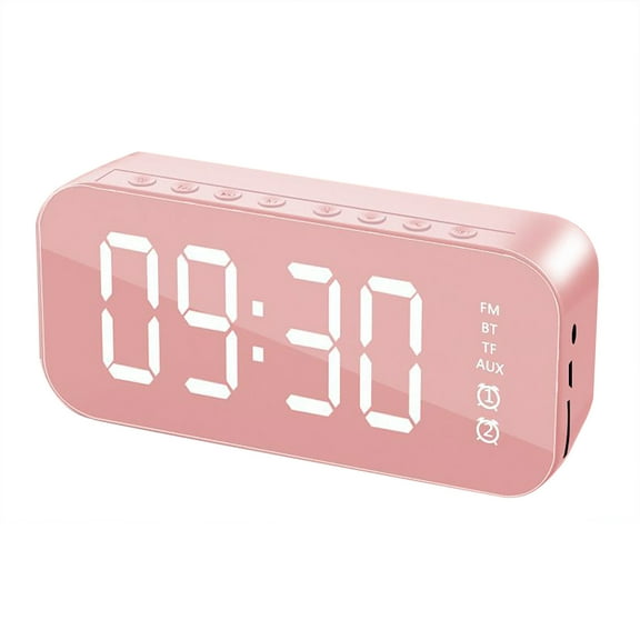 A18 Rectangular Subwoofer Mirror Wireless Bluetooth Alarm Clock Speaker