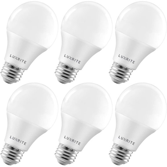 A19 LED Bulb 75W Equivalent, 1100 Lumens, 5000K Bright White, Dimmable Standard LED Light Bulbs 11W, Enclosed Fixture Rated, Energy Star, E26 Medium Base - Indoor and Outdoor (6 Pack)