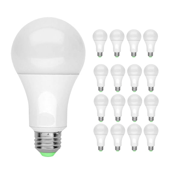 A19 LED Light Bulb 6000K Daylight White 15W Equivalent 100W E26 Replacement Lamp Bulb 15-Pack