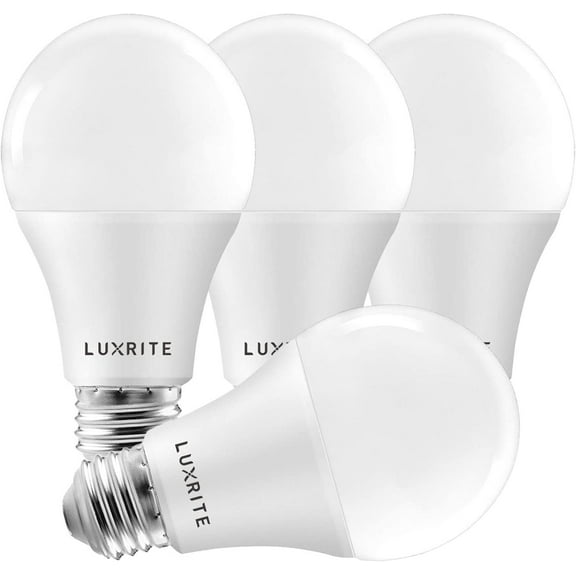 A19 LED Light Bulbs 100 Watt Equivalent Dimmable, 5000K Bright White, 1600 Lumens, Enclosed Fixture Rated, Standard LED Bulbs 15W, Energy Star, E26 Medium Base - Indoor and Outdoor (4 Pack)