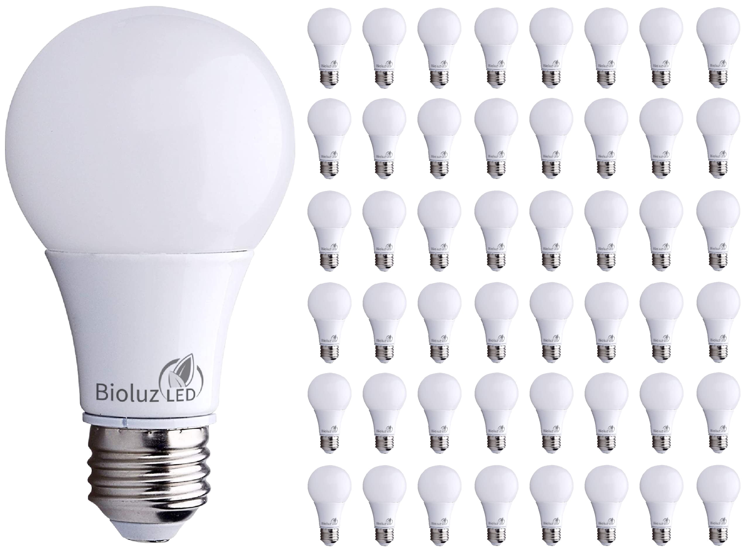 A19 LED Light Bulbs 48 Count, 6W 40W Equivalent, 4000K Cool White, 450 Lumens, Non-Dimmable, E26 Base, UL Listed, Home Decor