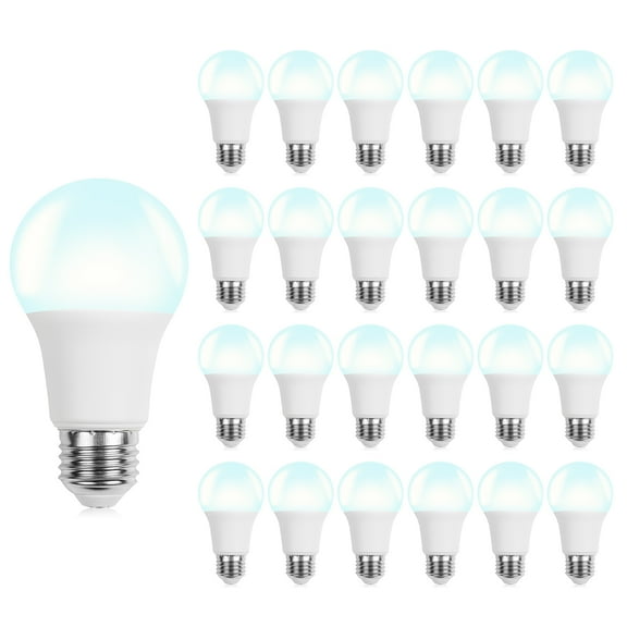 A19 LED Light Bulbs 5W, 40W Equivalent, 550 Lumens, Daylight 5000K, E26 Base, Non-Dimmable, 24 Pack - Energy Efficient Light Bulbs for Home, Bedroom, Office, Kitchen