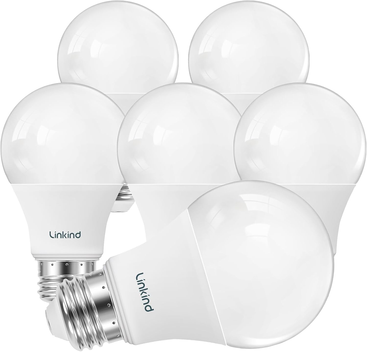 A19 LED s Dimmable, 60W Equivalent, Energy Efficient 9W, 2700K, 800 Lumens, E26 Standard Base, Lighting for Bedroom Living Room Home Office, 6 Packs