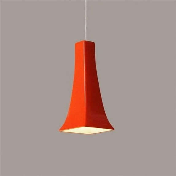 A19 Lighting LVMP14-PO 1-Light Eiffel Low Voltage Mini Pendant, Poppy Orange