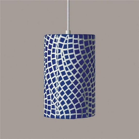 A19 Lighting PM20302-CB-WCC-1LEDE26 Channels Pendant, Cobalt Blue - White Cord & Canopy
