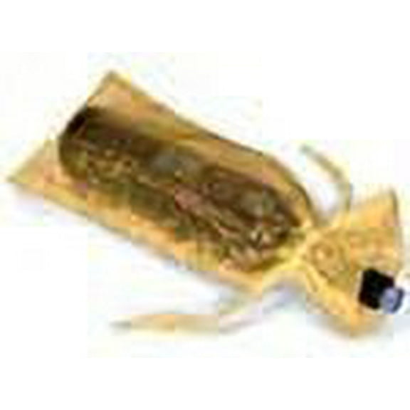 A1BakerySupplies 10 Pack Wine & Bottle Organza Favor Gift Bags 6.5 x 15 inch - Fits most bottles (Gold )