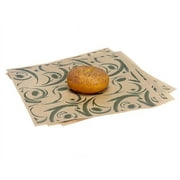 A1BakerySupplies 12 x 12 In Size Dry Waxed Deli Paper Sheets 100 Ct Green Swirl Design Deli Paper