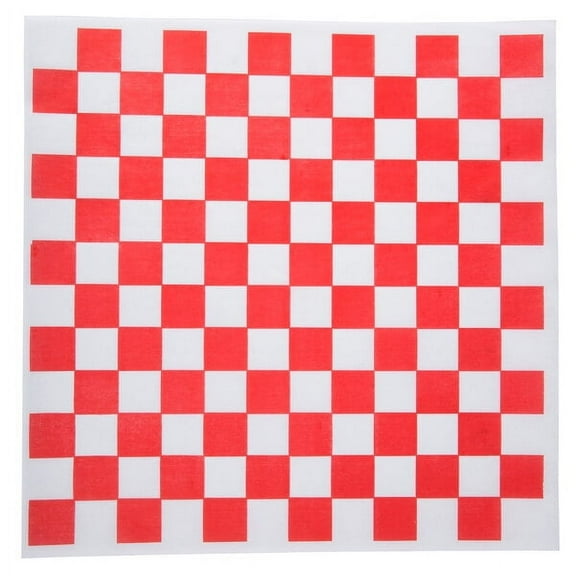 A1BakerySupplies 12" x 12" Red Check Deli Sandwich Wrap Paper - Grease-Resistant, Vibrant Food-Safe Basket Liner for Burgers, Sandwiches, Hot Dogs, and More - Pack of 100 Sheets