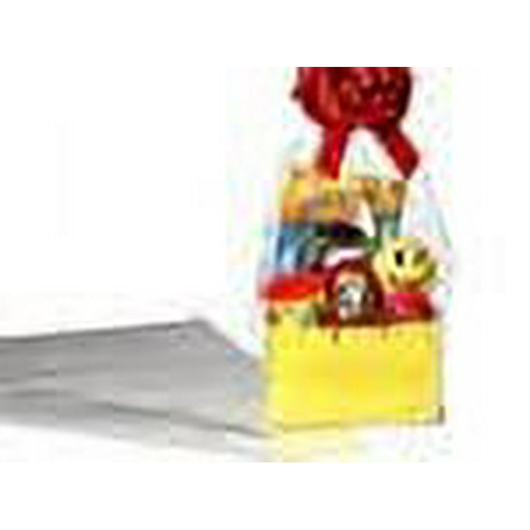 Large Clear Cello Bags & Bow Cellophane Gift Wrap Birthday