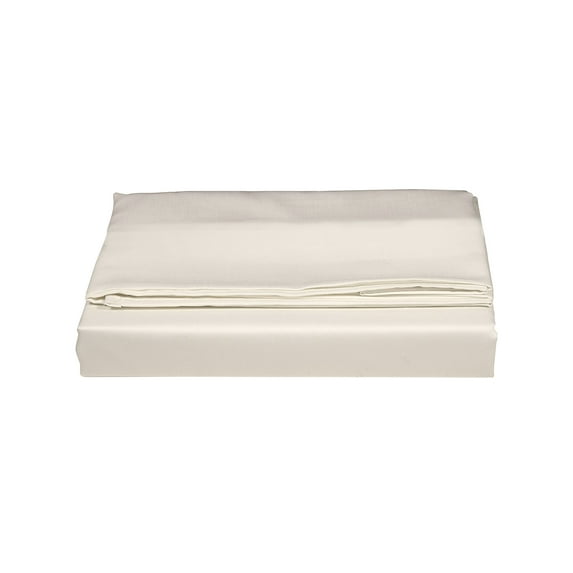 A1HC 100% Organic Cotton Flat Sheet 300 TC, Wrinkle Resistant Soft Lustrous Sateen Weave Sheets, Full 105" x 90", Cream