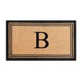 thumbnail image 1 of A1HC Black/Beige 24 in x 39 in Front Door Mat Coir PVC Classic Border Entryway Mat Heavy Duty Boot Scrapper Monogrammed Doormat, 1 of 6