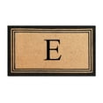 thumbnail image 1 of A1HC Black/Beige 24 in x 39 in Front Door Mat Coir PVC Classic Border Entryway Mat Heavy Duty Boot Scrapper Monogrammed Doormat, 1 of 7