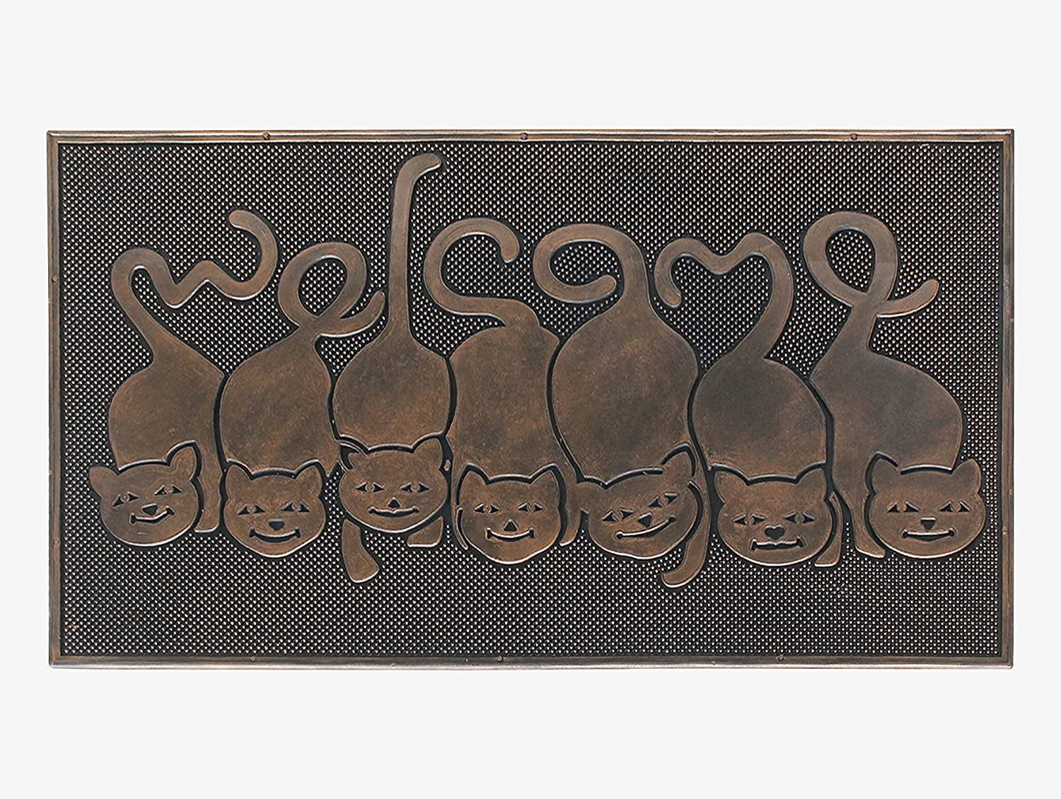 A1HC Cat Tail Welcome Rubber Pin Welcome Door Mats for Outdoor Entrance,Fun  Designed Floor Mat, Welcome Mats for Front Door Indoor Non-Slip Backing