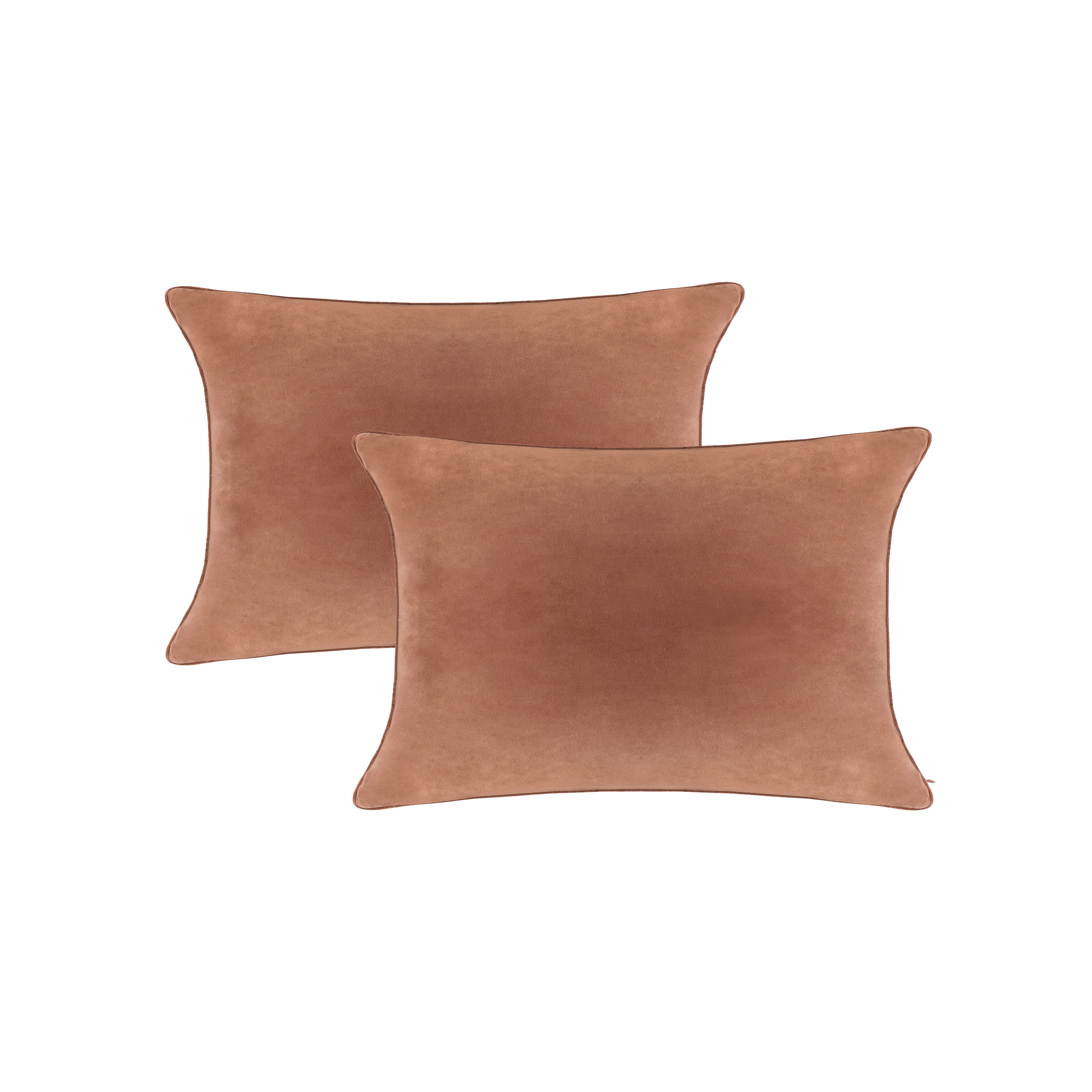 A1HC 12x20 Inch Rectangular Decorative Velvet Throw Pillow Covers, Set of 2, Irish Coffee – Soft, Luxurious Cushion Covers for Sofa, Bed & Home Decor
