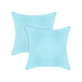thumbnail image 1 of A1HC 18x18 Inch Square Decorative Velvet Throw Pillow Covers, Set of 2, Light Blue – Soft, Luxurious Cushion Covers for Sofa, Bed & Home Decor, 1 of 5