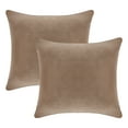 thumbnail image 1 of A1HC 24x24 Inch Square Decorative Velvet Throw Pillow Covers, Set of 2, Brown Derby – Soft, Luxurious Cushion Covers for Sofa, Bed & Home Decor, 1 of 5